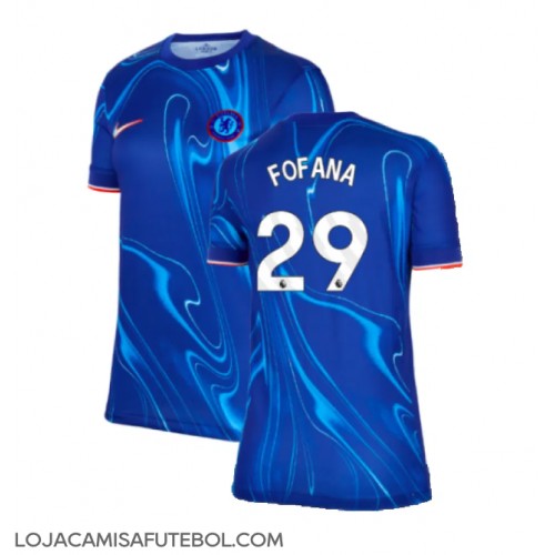 Camisa de Futebol Chelsea Wesley Fofana #29 Equipamento Principal Mulheres 2024-25 Manga Curta